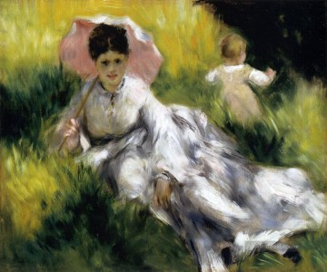Pierre Auguste Renoir Werke - Frau mit einem Sonnenschirm Pierre Auguste Renoir